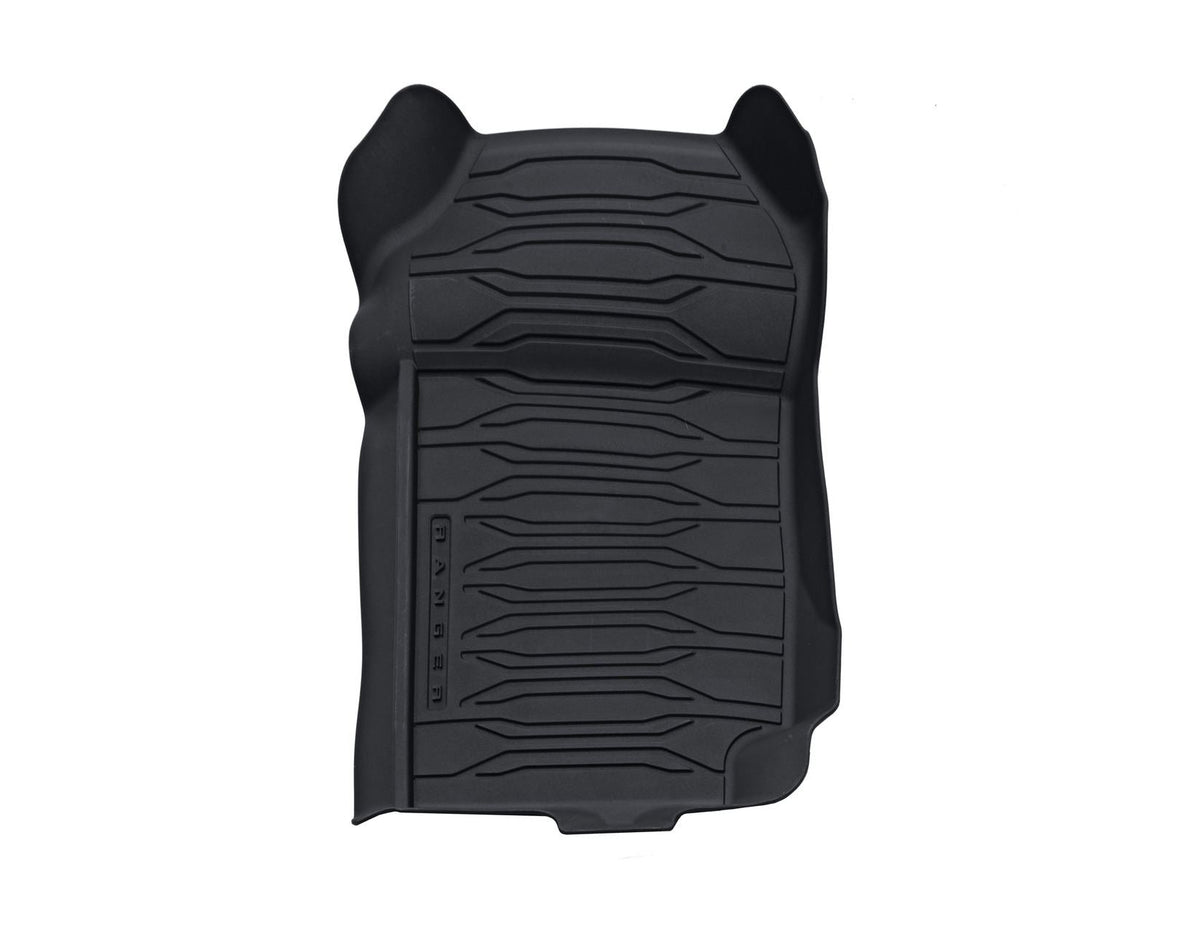 RANGER DOUBLE CAB RUBBER FLOOR MATS
TRAY STYLE DESIGN, FRONT AND REAR, BLACK , 2012 ONWARD