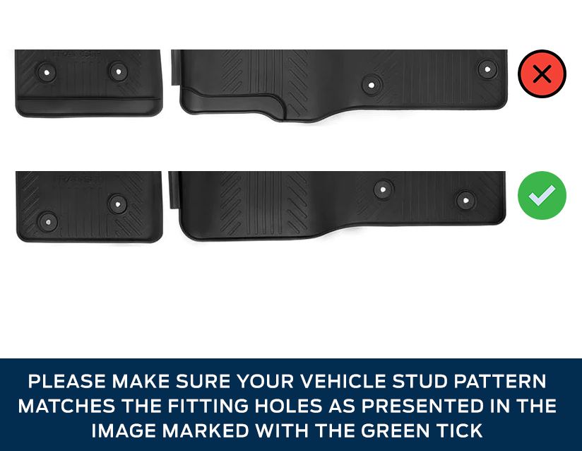 TRANSIT CUSTOM MK8 MK9 FRONT RUBBER FLOOR MATS MANUAL 2014- 2047028
