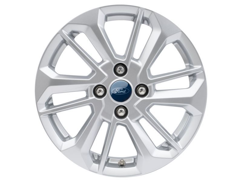 FIESTA 16" ALLOY WHEEL 6X2-SPOKE DESIGN SPARKLE SILVER FINISH 2017-2023 2512459