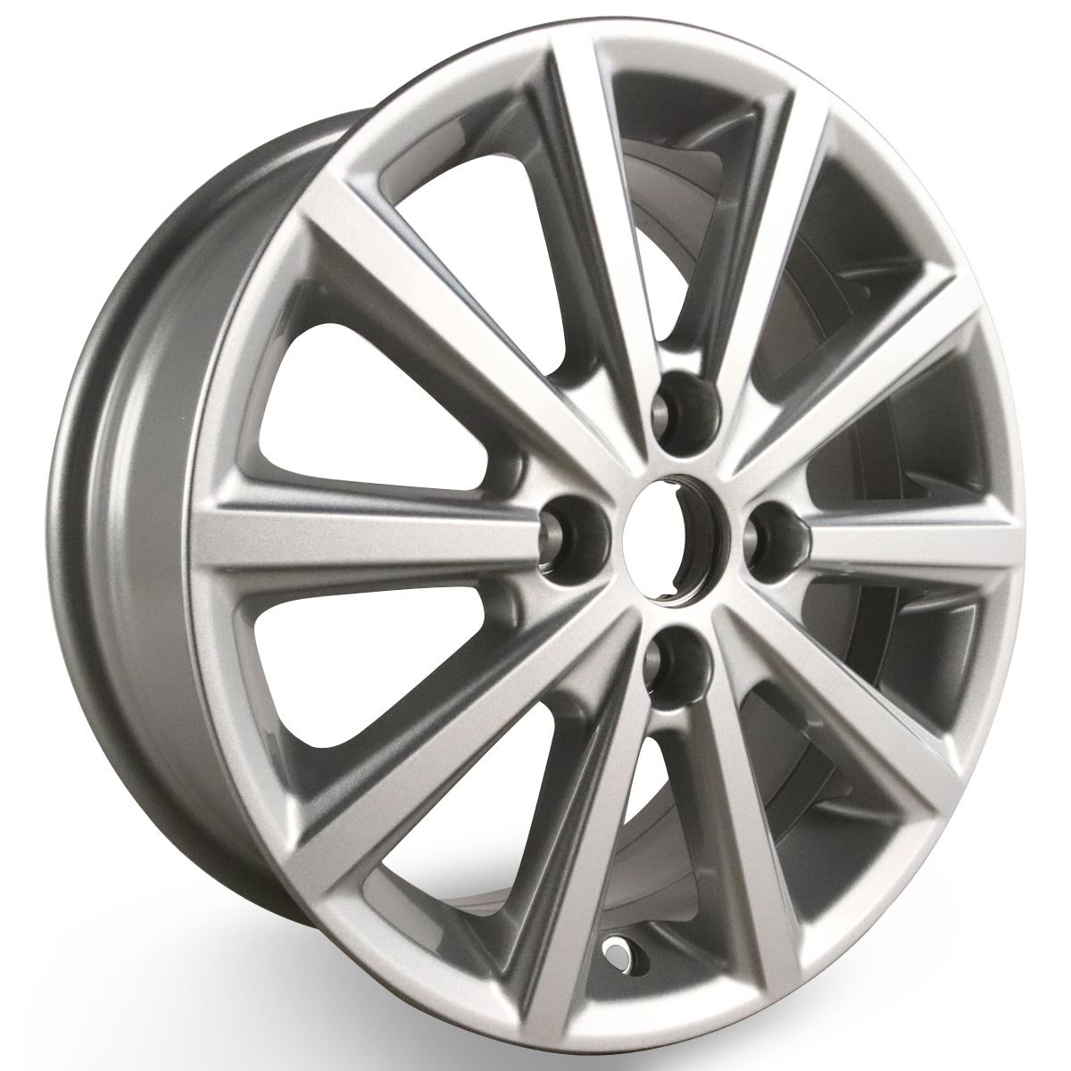 FIESTA 16" ALLOY WHEEL 10-SPOKE DESIGN SPARKLE SILVER FINISH 2012-2019