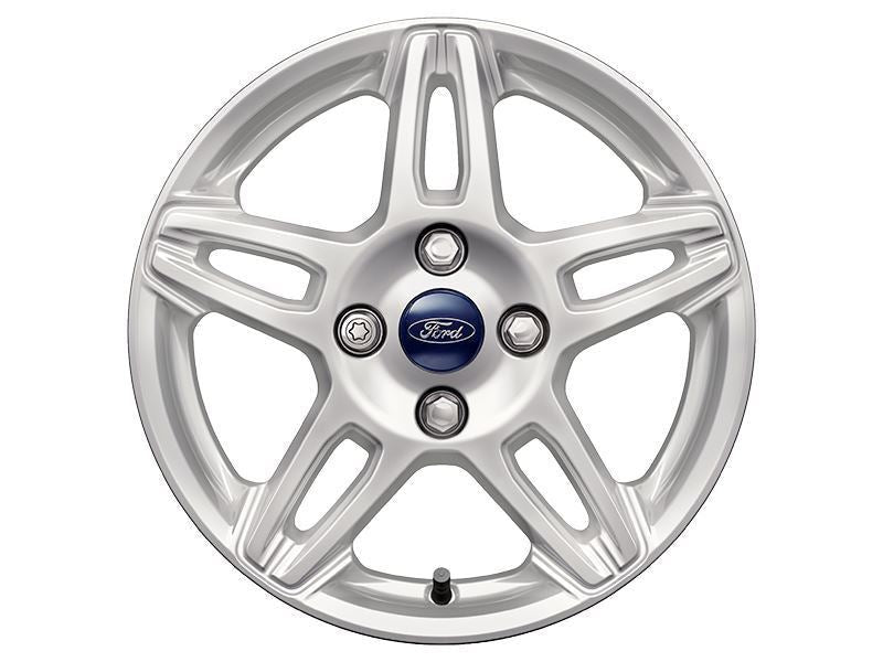 FIESTA 15" SET OF 4 ALLOY WHEELS 6J WHEELS 5X2-SPOKE DESIGN SPARKLE SILVER FINISH 2012-2019