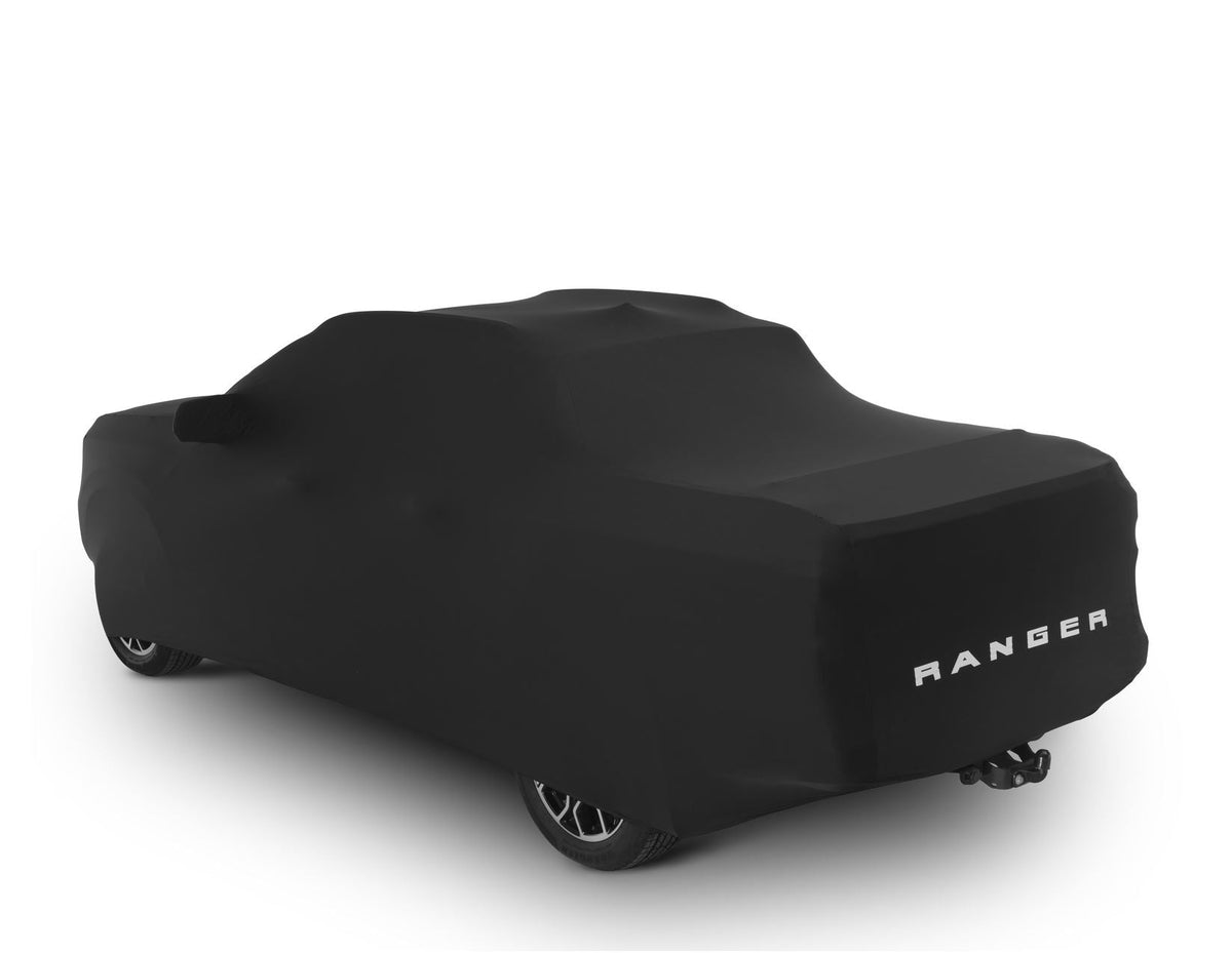 RANGER SAFAR* PREMIUM PROTECTIVE COVER BLACK WITH WHITE FORD OVAL AND RANGER LOGO