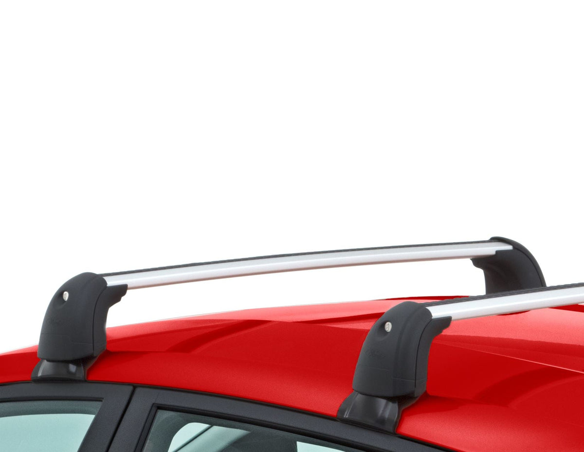 FIESTA 5-DOOR ROOF CROSS BARS ALUMINIUM LOCKABLE NON-PANORAMIC SILVER FINISH 2017-2023 2112395