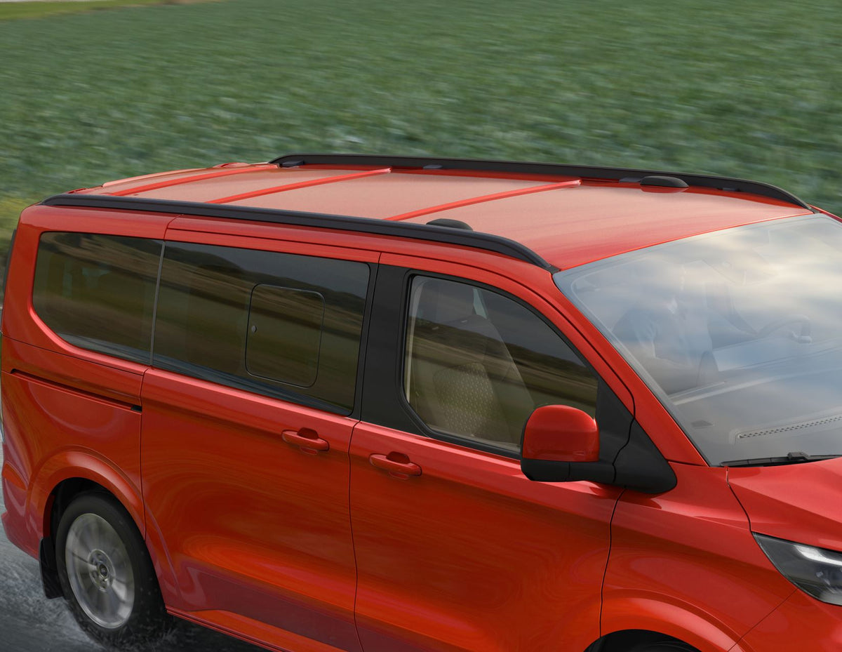 TOURNEO/TRANSIT CUSTOM LOCKABLE ALUMINIUM ROOF CROSS BARS BLACK 2023-ONWARDS 2828487