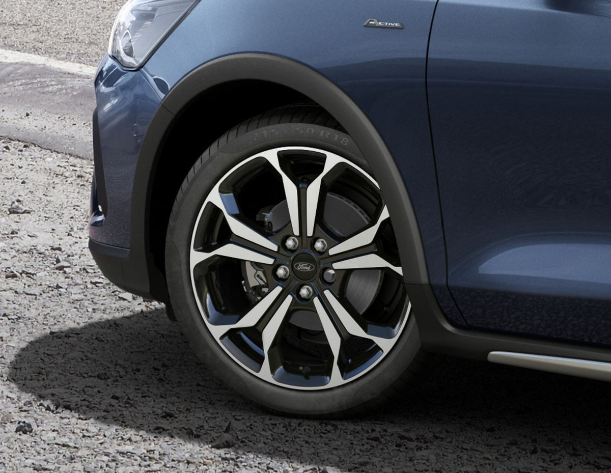 FOCUS 18" ALLOY WHEEL 5X2-Y-SPOKE DESIGN BLACK MACHINED FINISH 2018-2025