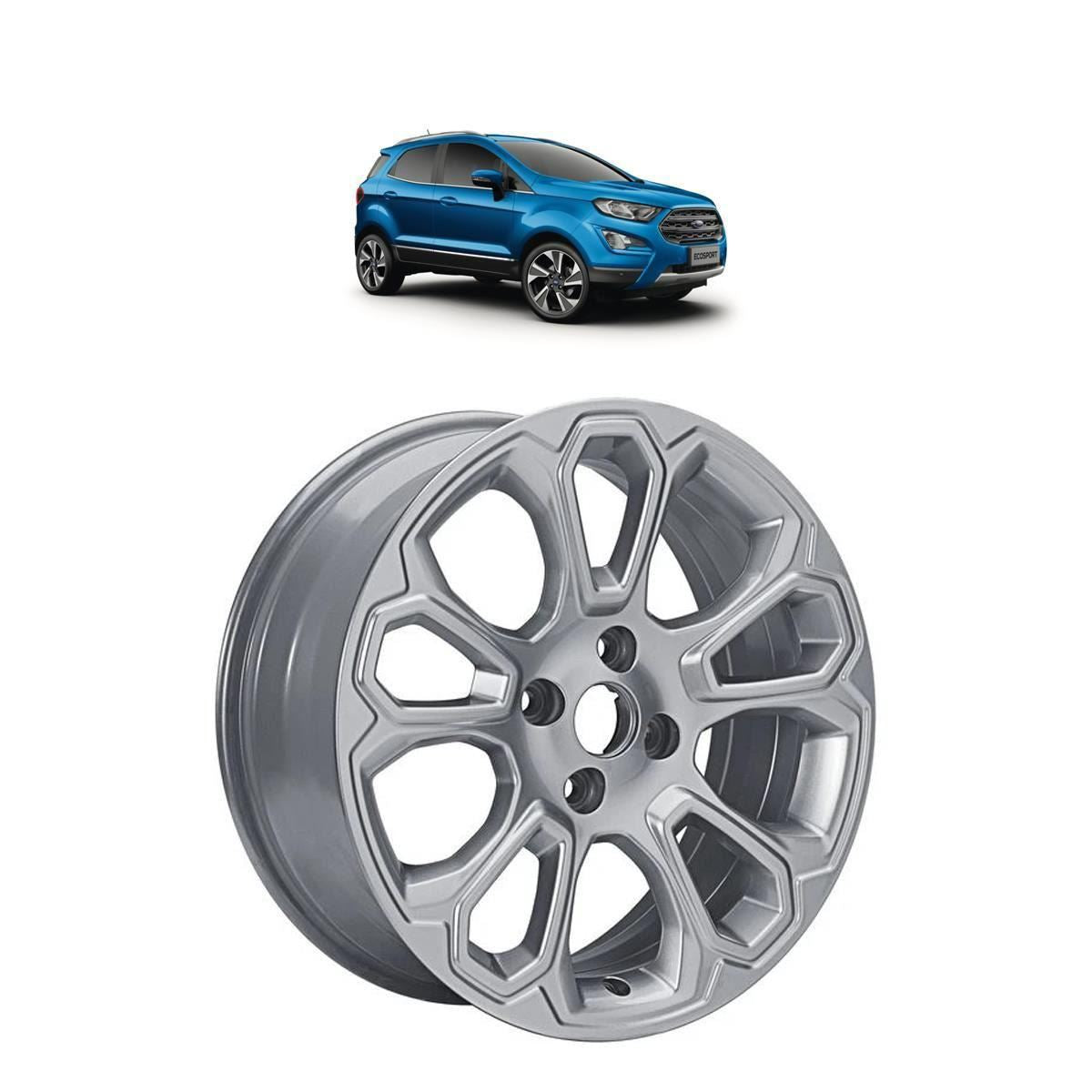 ECOSPORT 17" SET OF 4 ALLOY WHEEL 10-SPOKE DESIGN SHADOW SILVER FINISH 2017-2023