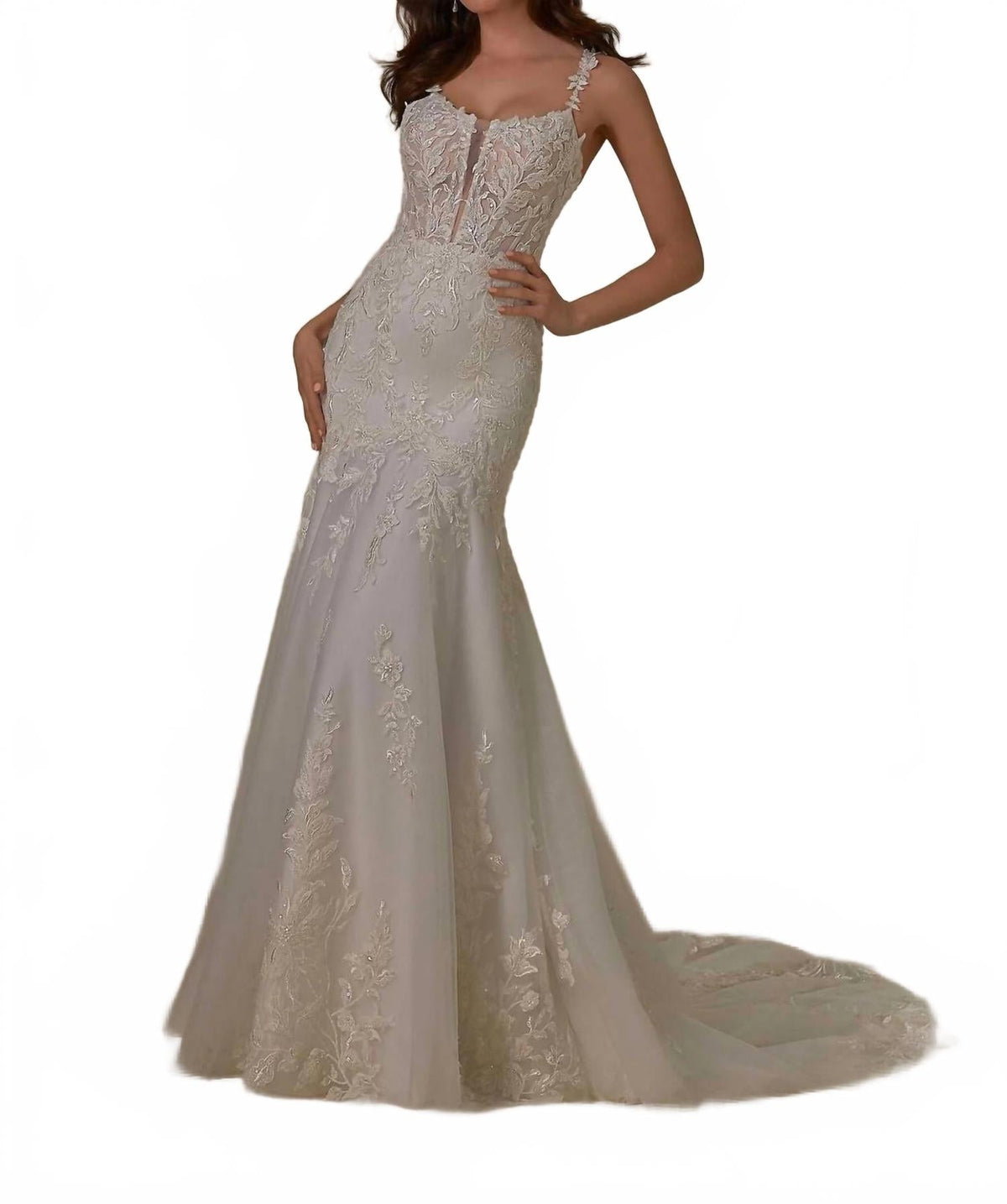 Miranda Wedding Maxi Dress In Ivory Porcelain