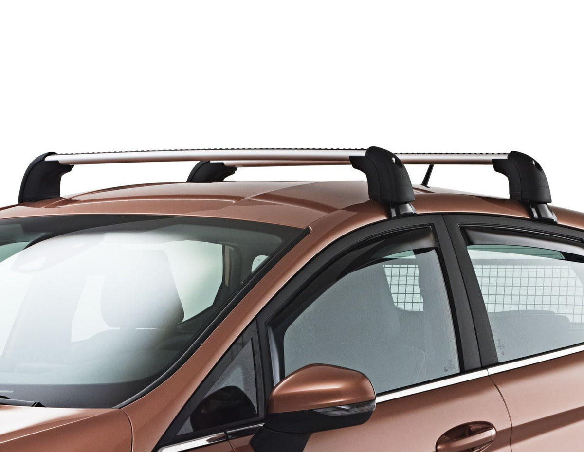 FIESTA 5-DOOR ROOF CROSS BARS ALUMINIUM LOCKABLE NON-PANORAMIC SILVER FINISH 2017-2023 2112395