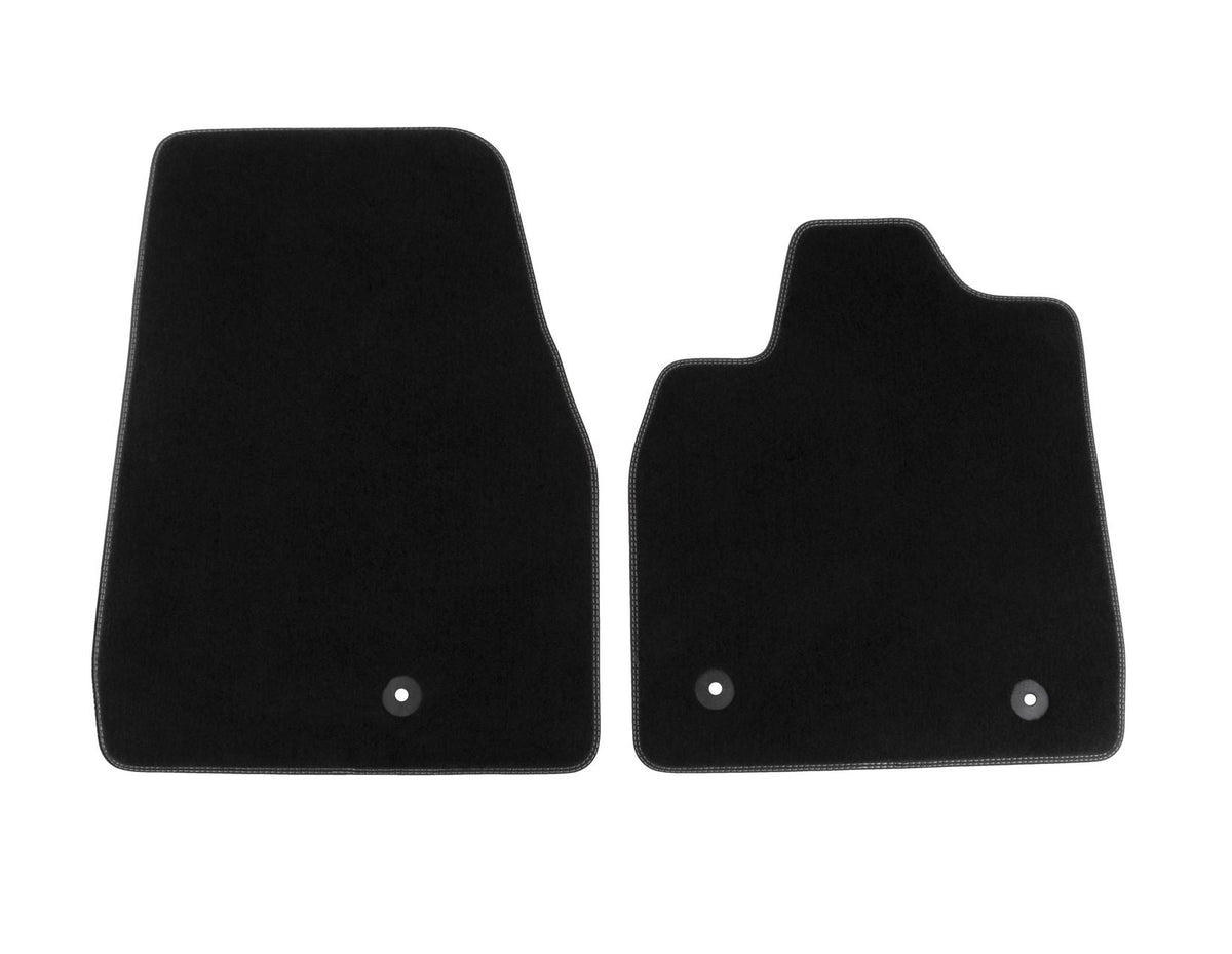 MUSTANG MACH-E FRONT VELOUR CARPET FLOOR MATS CONTOURED BLACK WITH 2020-ONWARDS