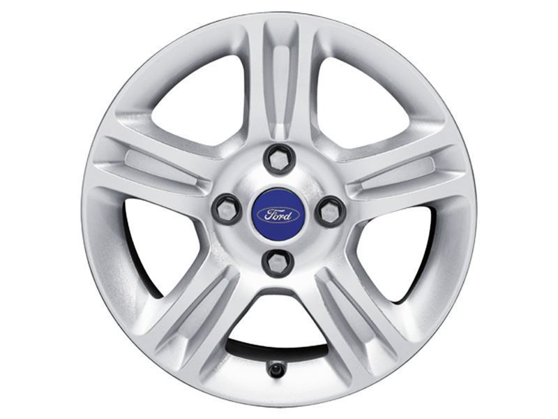 FIESTA 15" SET OF 4 ALLOY WHEEL 5X2-SPOKE DESIGN SILVER FINISH 2008-2012