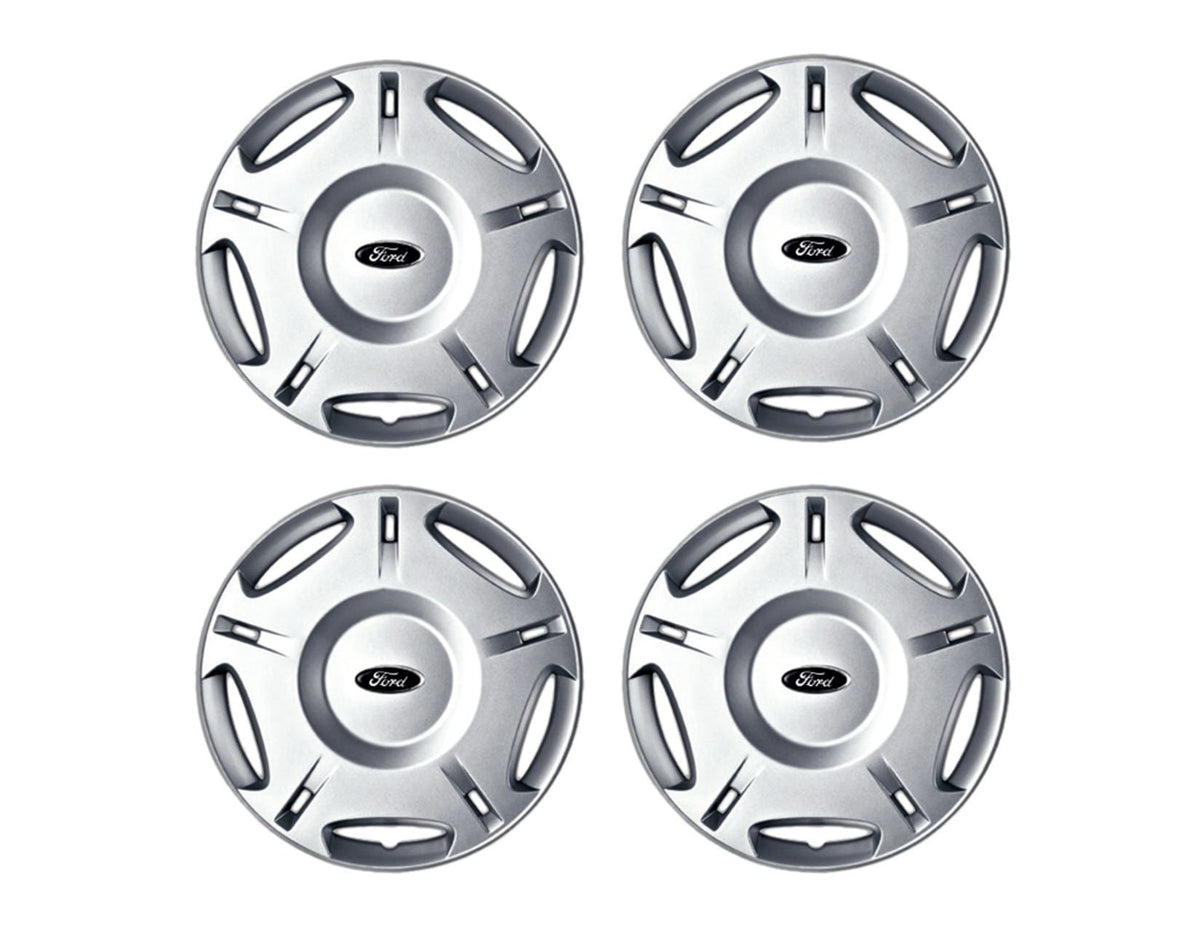 C-MAX & FOCUS SET OF 4 SILVER COVER TRIMS, FITS 16" STEEL WHEELS