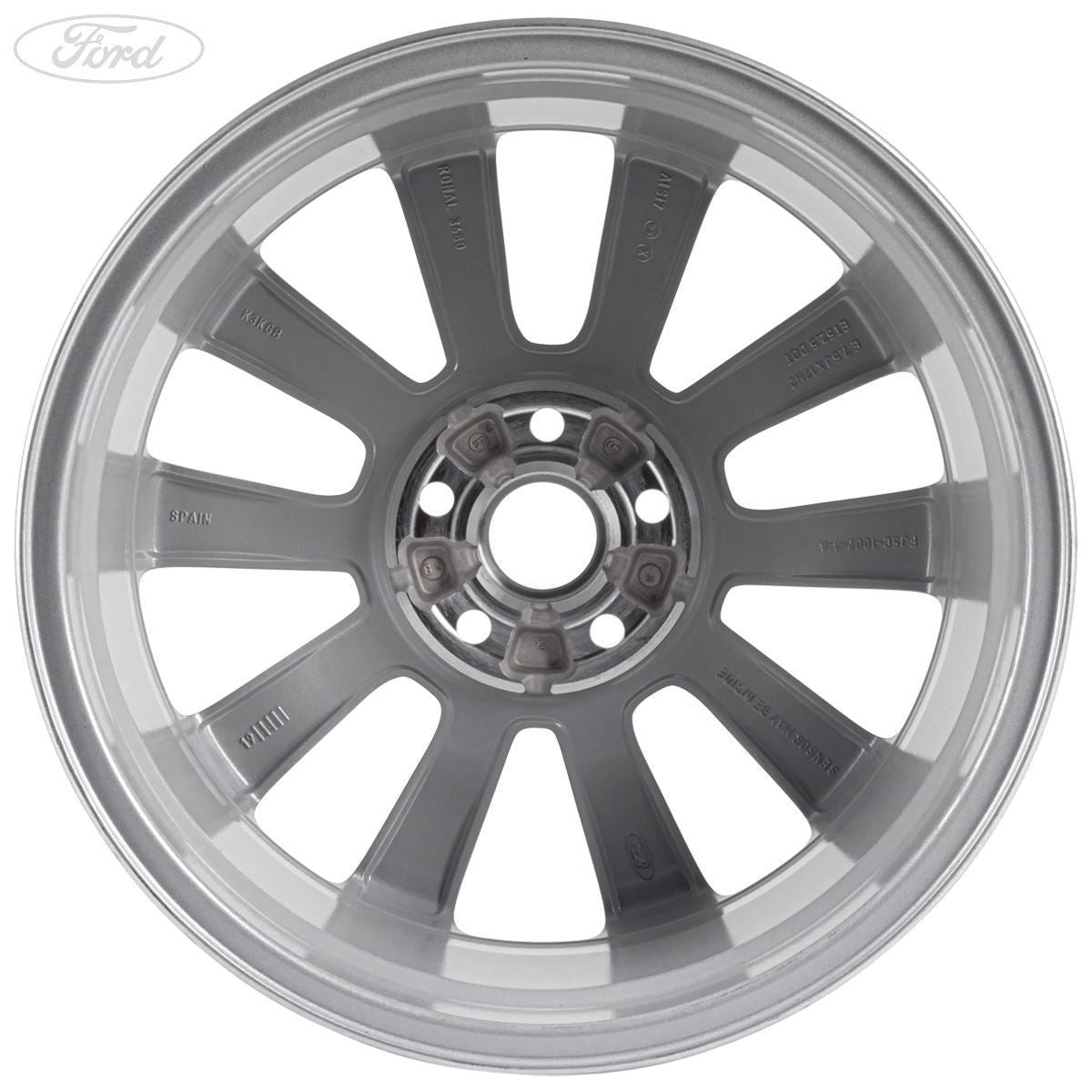 KUGA 17" SET OF 4 ALLOY WHEELS 5X2-SPOKE DESIGN SPARKLE SILVER FINISH 2012-2020