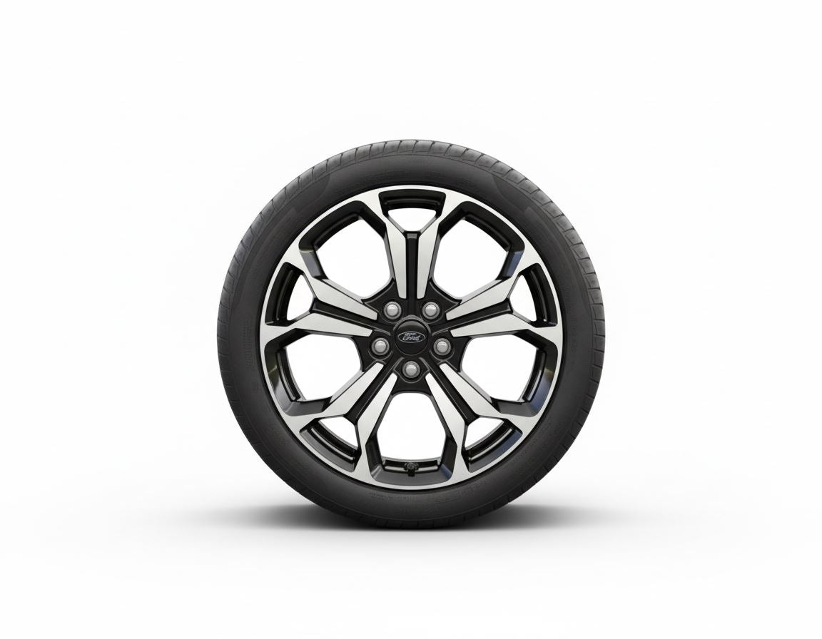 FOCUS 18" ALLOY WHEEL 5X2-Y-SPOKE DESIGN BLACK MACHINED FINISH 2018-2025