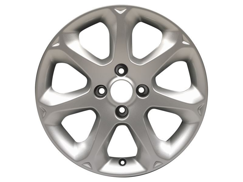 FIESTA 16" ALLOY WHEEL 7-SPOKE DESIGN SPARKLE SILVER FINISH 2008-2012