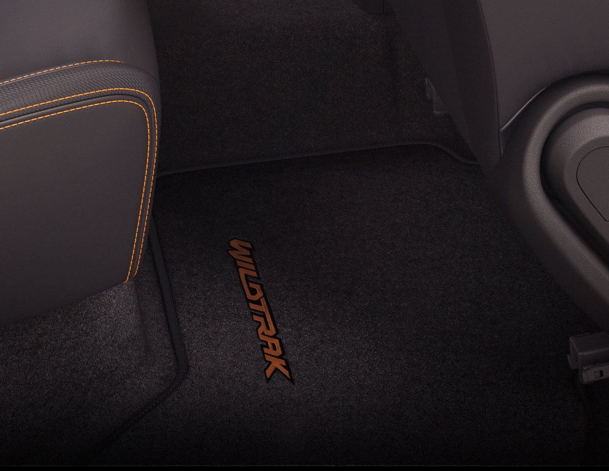 RANGER WILDTRAK REAR VELOUR CARPET FLOOR MATS CONTOURED BLACK 2011-2023 1901711