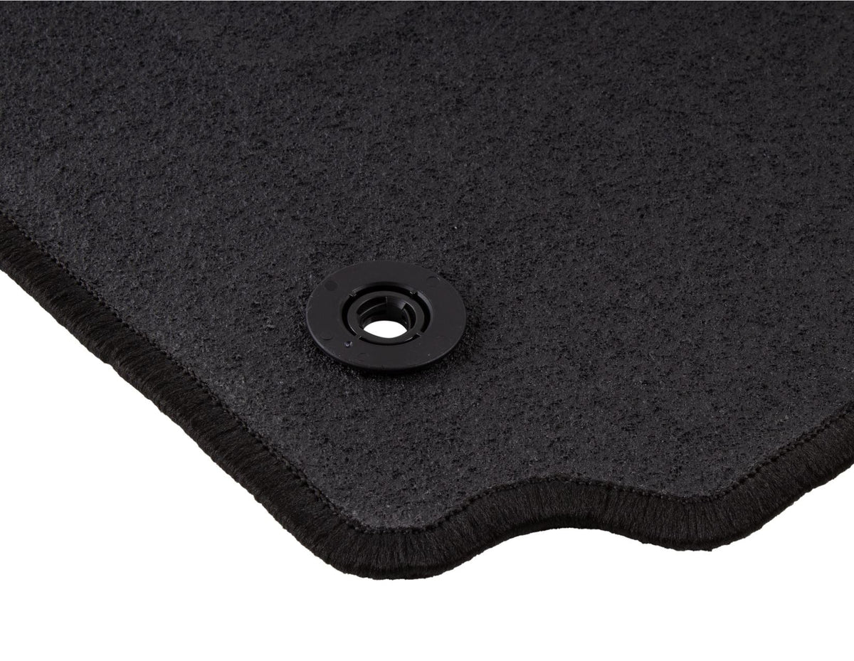MONDEO FRONT & REAR CARPET FLOOR MAT KIT CONTOURED SET BLACK WITH MODEL LOGO 2012-2014