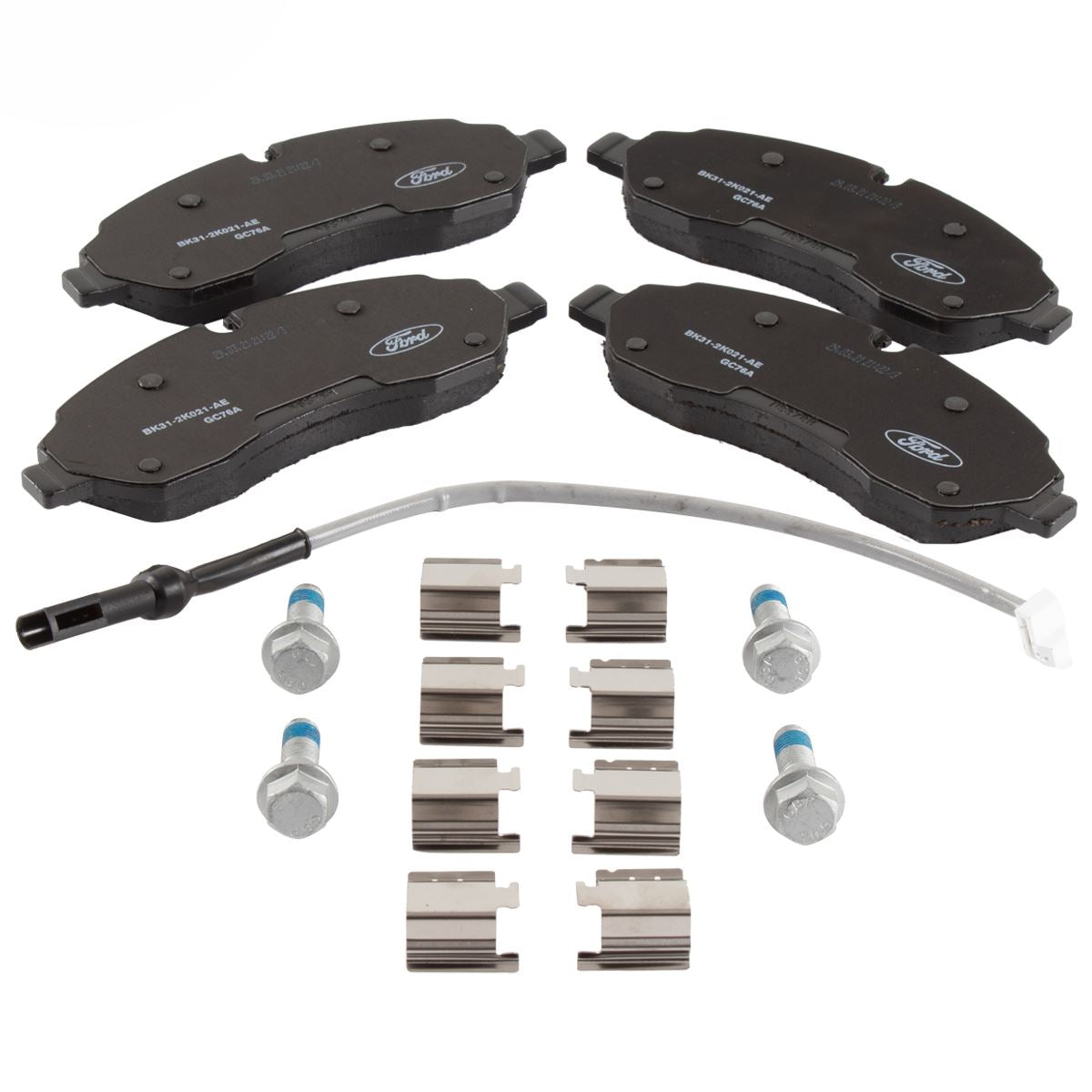 TRANSIT MK8 FRONT BRAKE PADS & WEAR WIRE DOUBLE REAR WHEELS