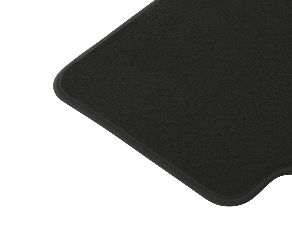 RANGER P703 SUPER SINGLE CAB REAR CARPET FLOOR MATS CONTOURED BLACK WITH NUBUCK LEATHER BINDING 2022-ONWARDS