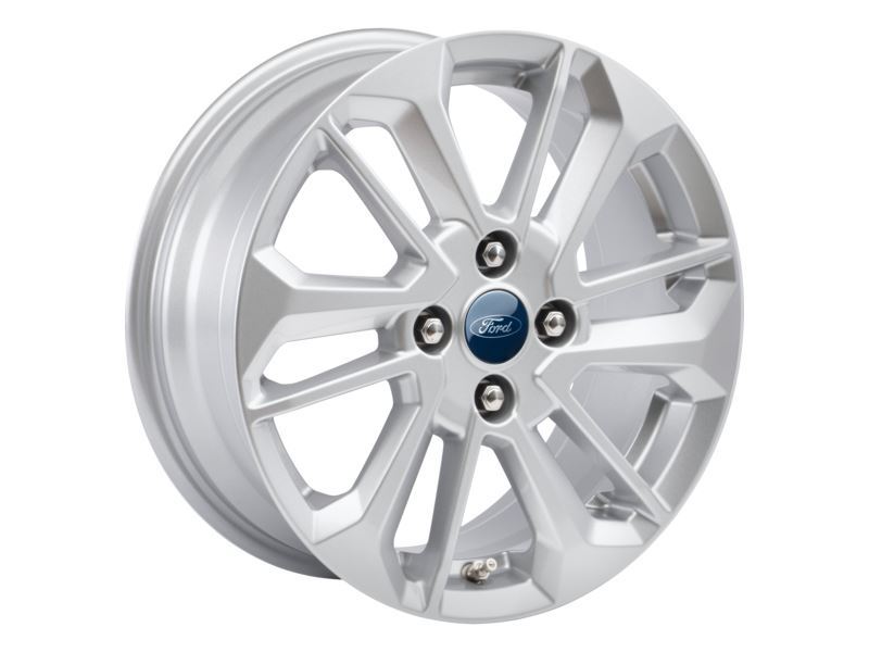 FIESTA 16" ALLOY WHEEL 6X2-SPOKE DESIGN SPARKLE SILVER FINISH 2017-2023 2512459