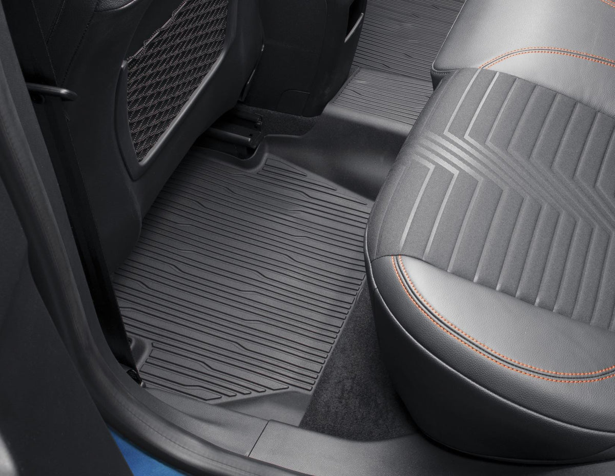 FIESTA PUMA REAR RUBBER FLOOR MATS ALL-WEATHER CONTOURED BLACK 2017-ONWARDS
