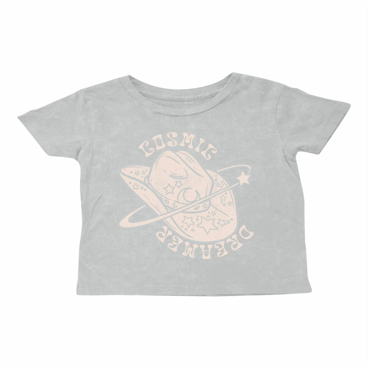 Girl's Cosmic Dreamer Boxy Tee In Mineral Slate