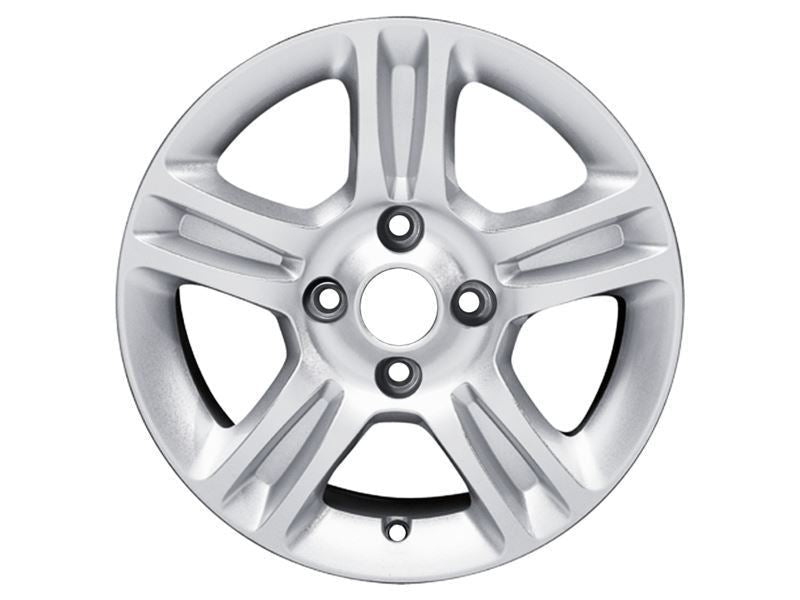 FIESTA 15" SET OF 4 ALLOY WHEEL 5X2-SPOKE DESIGN SILVER FINISH 2008-2012