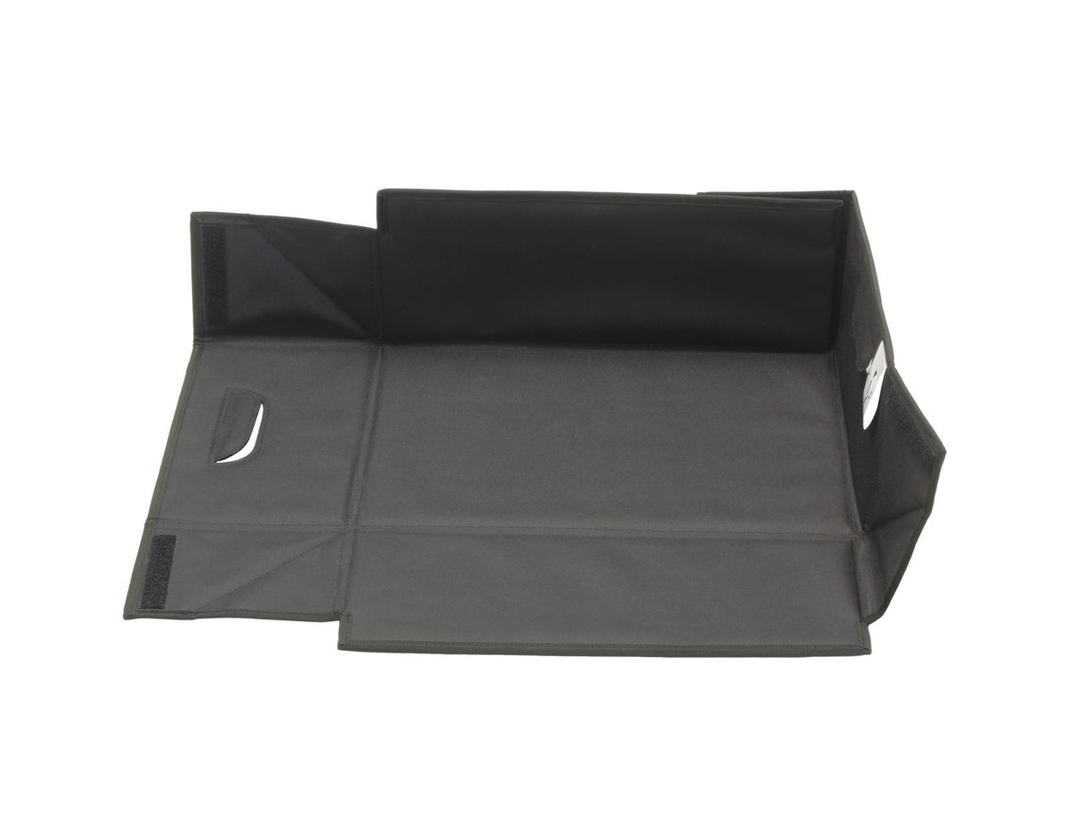 FABRIC TRANSPORT ORGANISER BOX FOLDABLE OPEN TOP BLACK WITH WHITE FORD OVAL ON BOTH SIDES