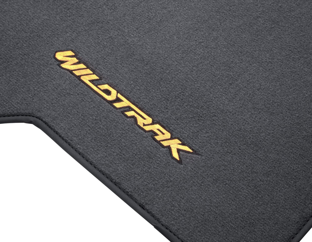 RANGER WILDTRAK REAR VELOUR CARPET FLOOR MATS CONTOURED BLACK 2011-2023 1901711