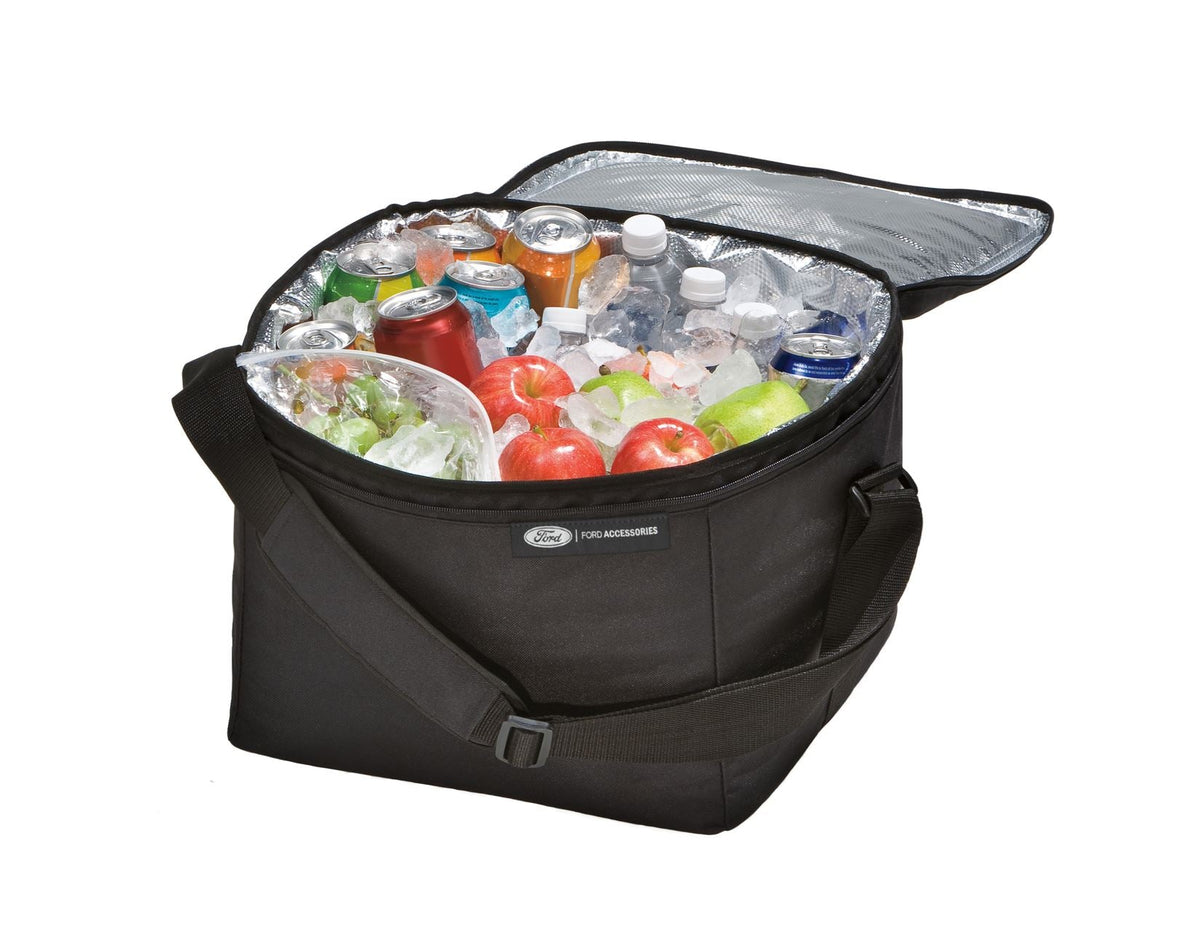 COOLER BAG SOFT SIDED BLACK WITH LOGO & ADJUSTABLE STRAP