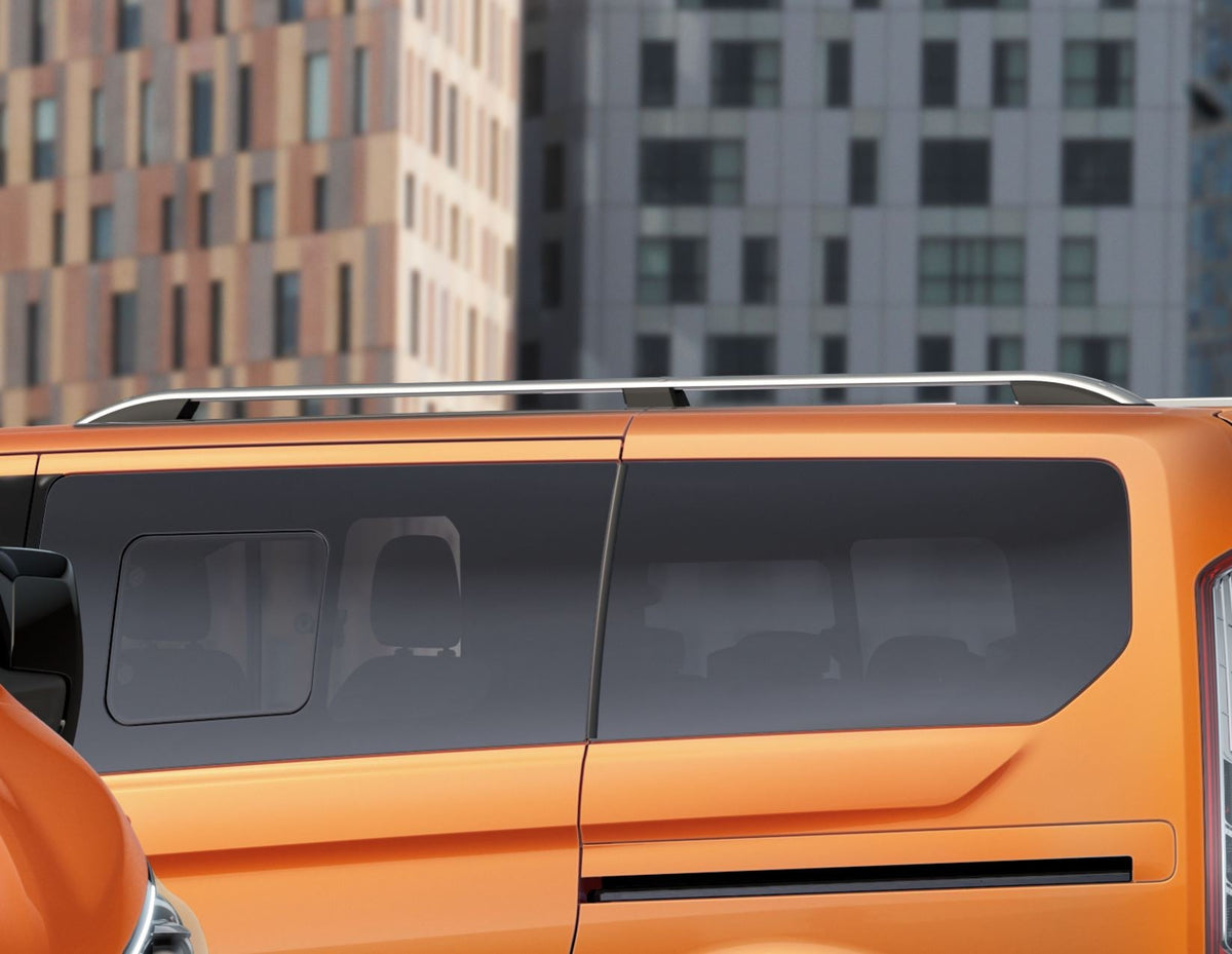 TRANSIT TOURNEO CUSTOM LWB ROOF RAILS SILVER FOR LOW ROOF VEHICLES 2012-2023