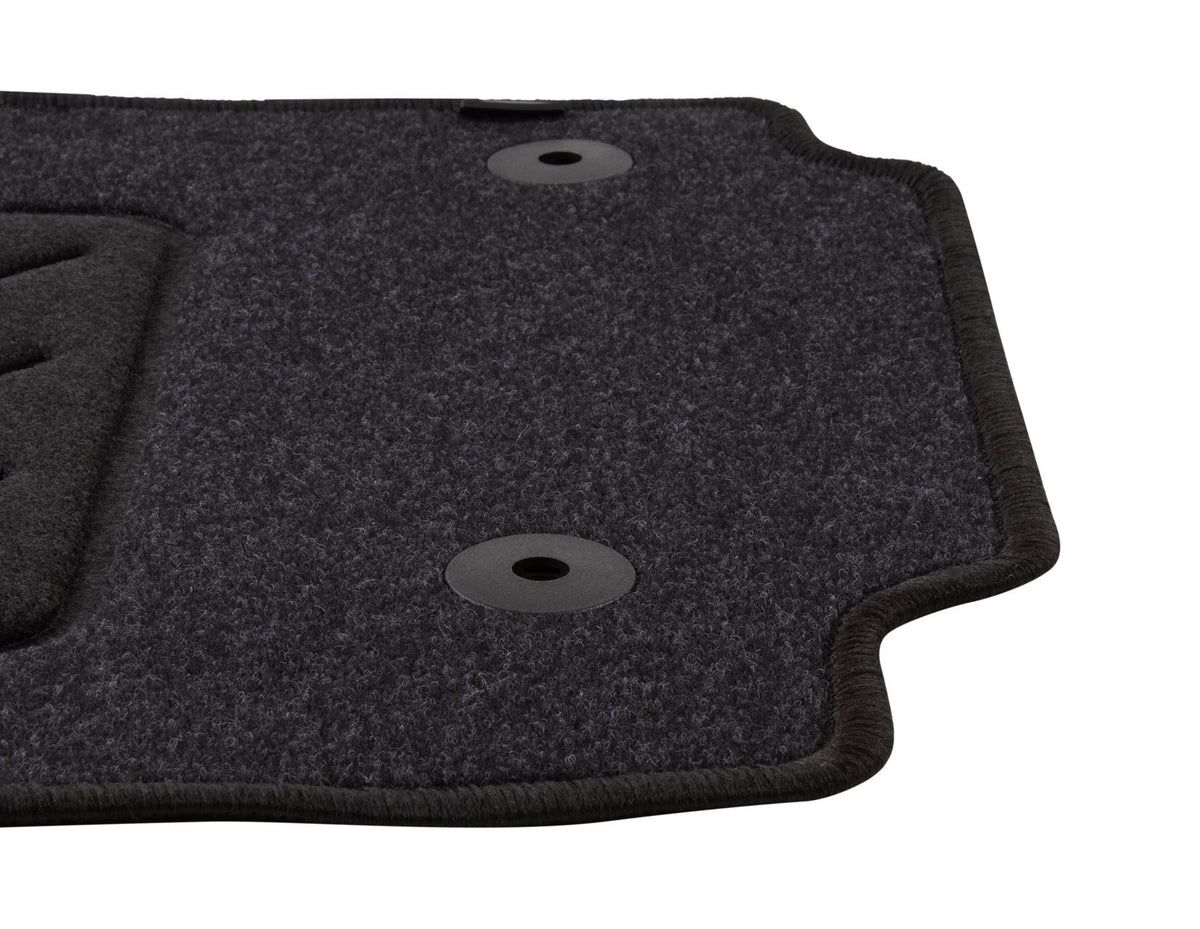 MONDEO FRONT & REAR CARPET FLOOR MAT KIT CONTOURED SET BLACK WITH MODEL LOGO 2012-2014