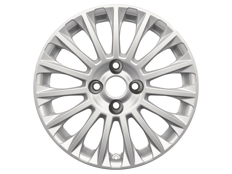 FIESTA 16" SET OF 4 ALLOY WHEEL 15-SPOKE DESIGN SPARKLE SILVER FINISH 2012-2019