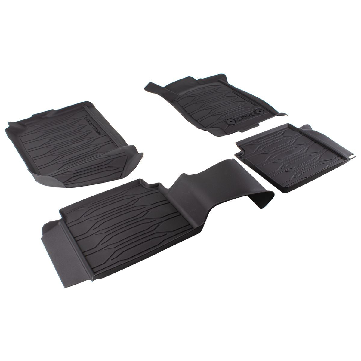 RANGER 01/2012-06/2022 RUBBER FLOOR MATS FRONT AND REAR,BLACK