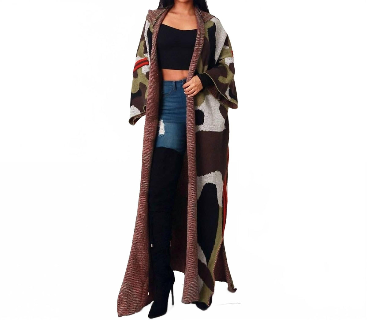 Trail Long Duster In Camo