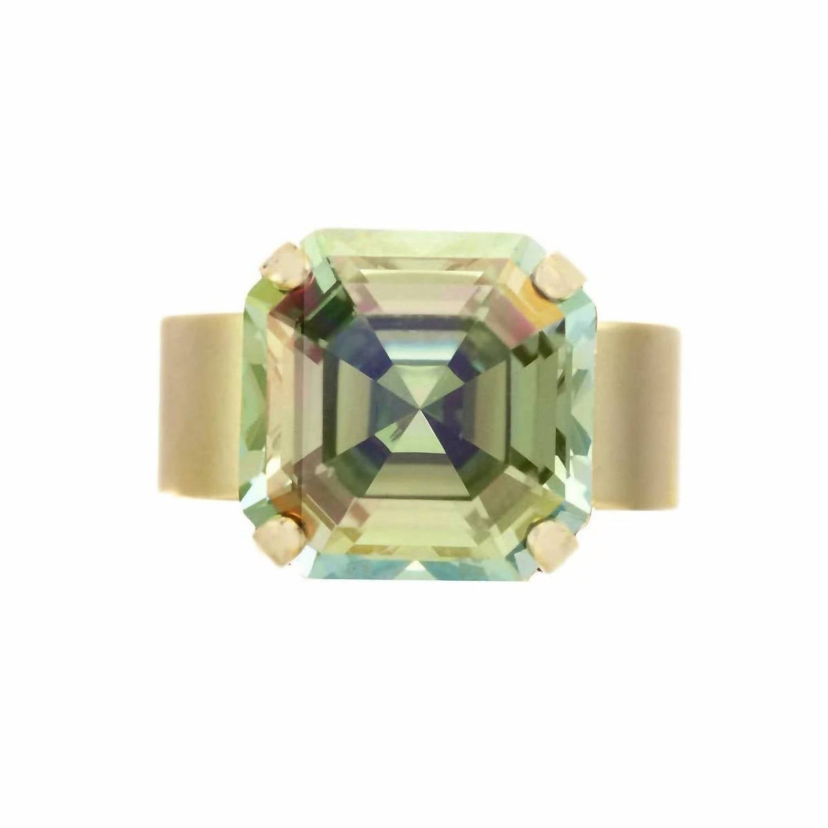 Women's Solitaire Ring In Green