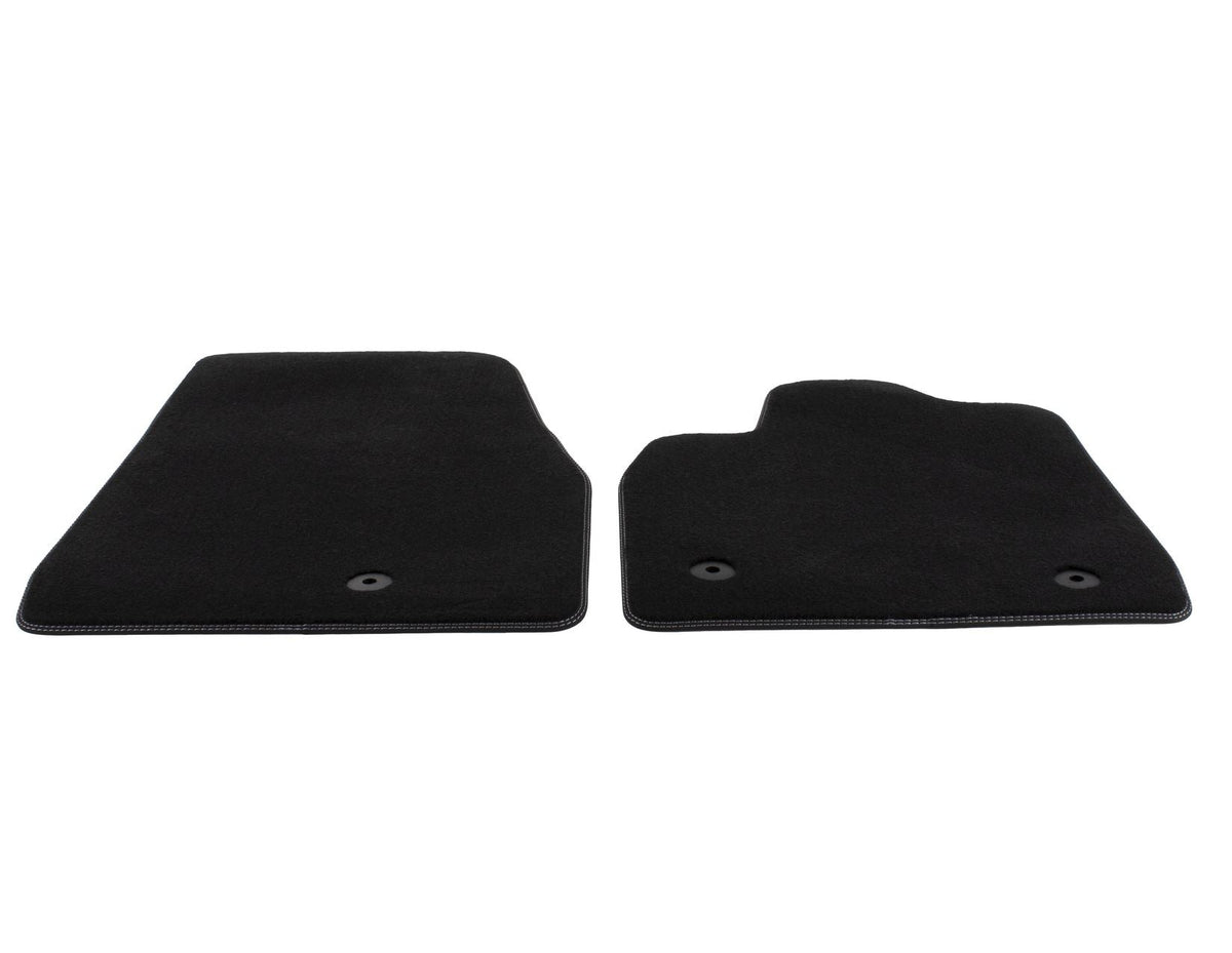 MUSTANG MACH-E FRONT VELOUR CARPET FLOOR MATS CONTOURED BLACK WITH 2020-ONWARDS