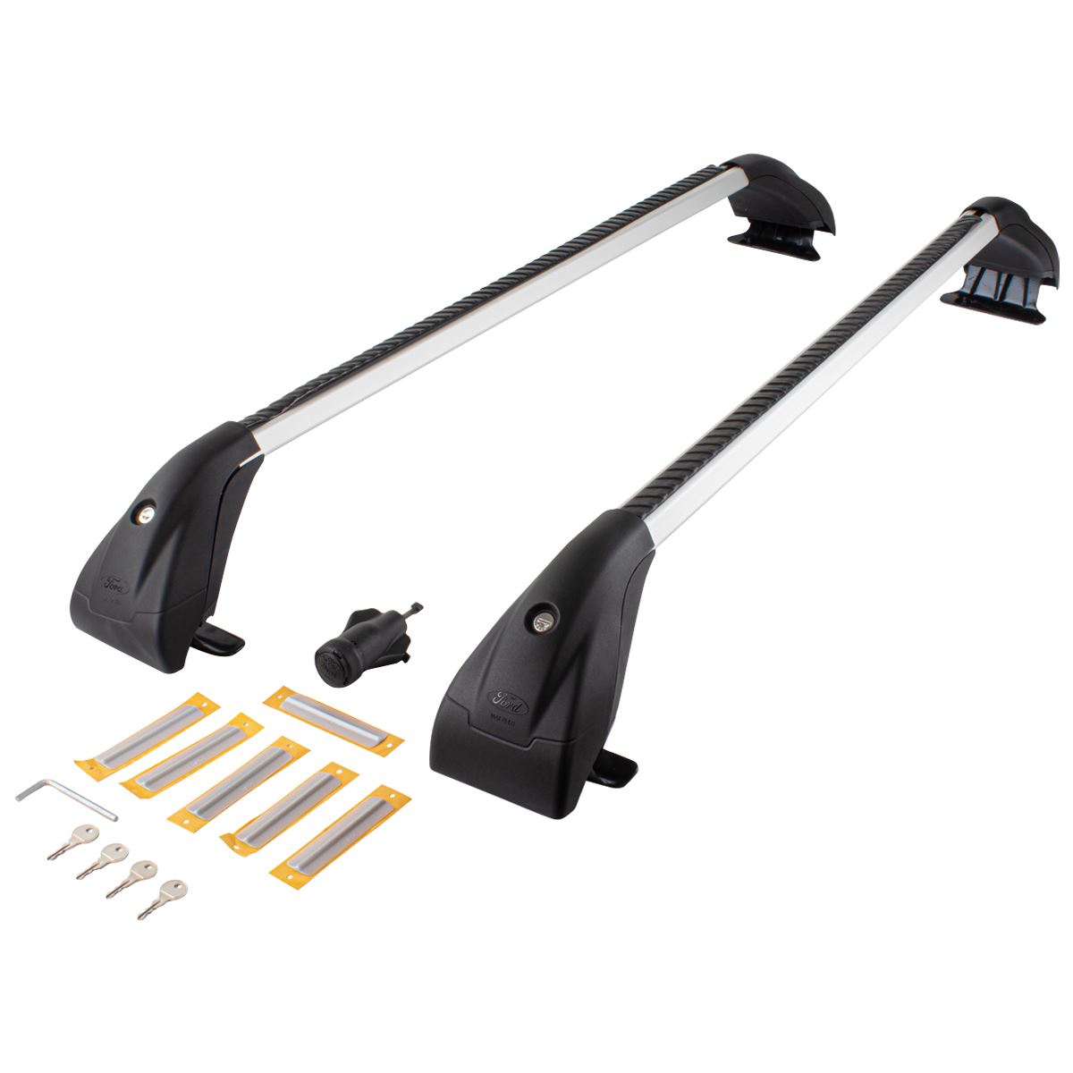MONDEO ESTATE ROOF CROSS BARS ALUMINIUM LOCKABLE FOR DOOR MOUNTED SILVER FINISH 2014-2022
