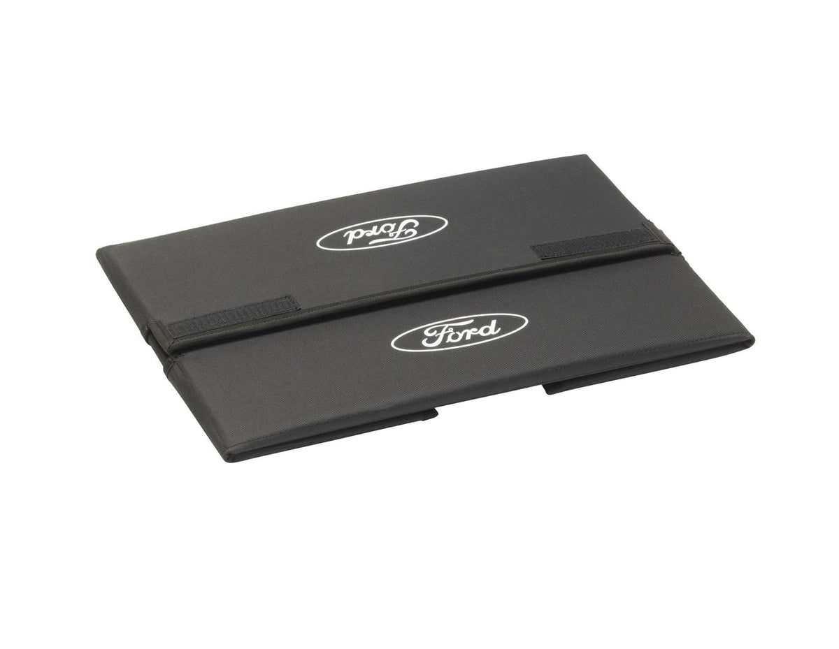 FABRIC TRANSPORT ORGANISER BOX FOLDABLE OPEN TOP BLACK WITH WHITE FORD OVAL ON BOTH SIDES