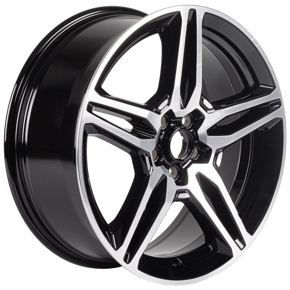 KUGA 19" SET OF 4 ALLOY WHEELS KIT 5X2-SPOKE DESIGN BLACK MACHINED SILVER FINISH 2012-2020 2237416