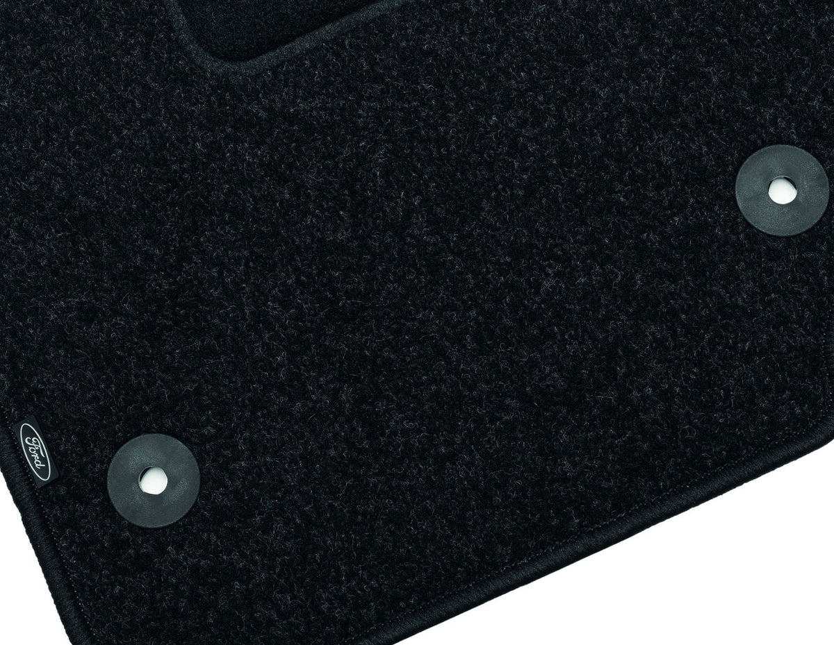 MONDEO FRONT & REAR CARPET FLOOR MAT KIT CONTOURED SET BLACK WITH MODEL LOGO 2012-2014