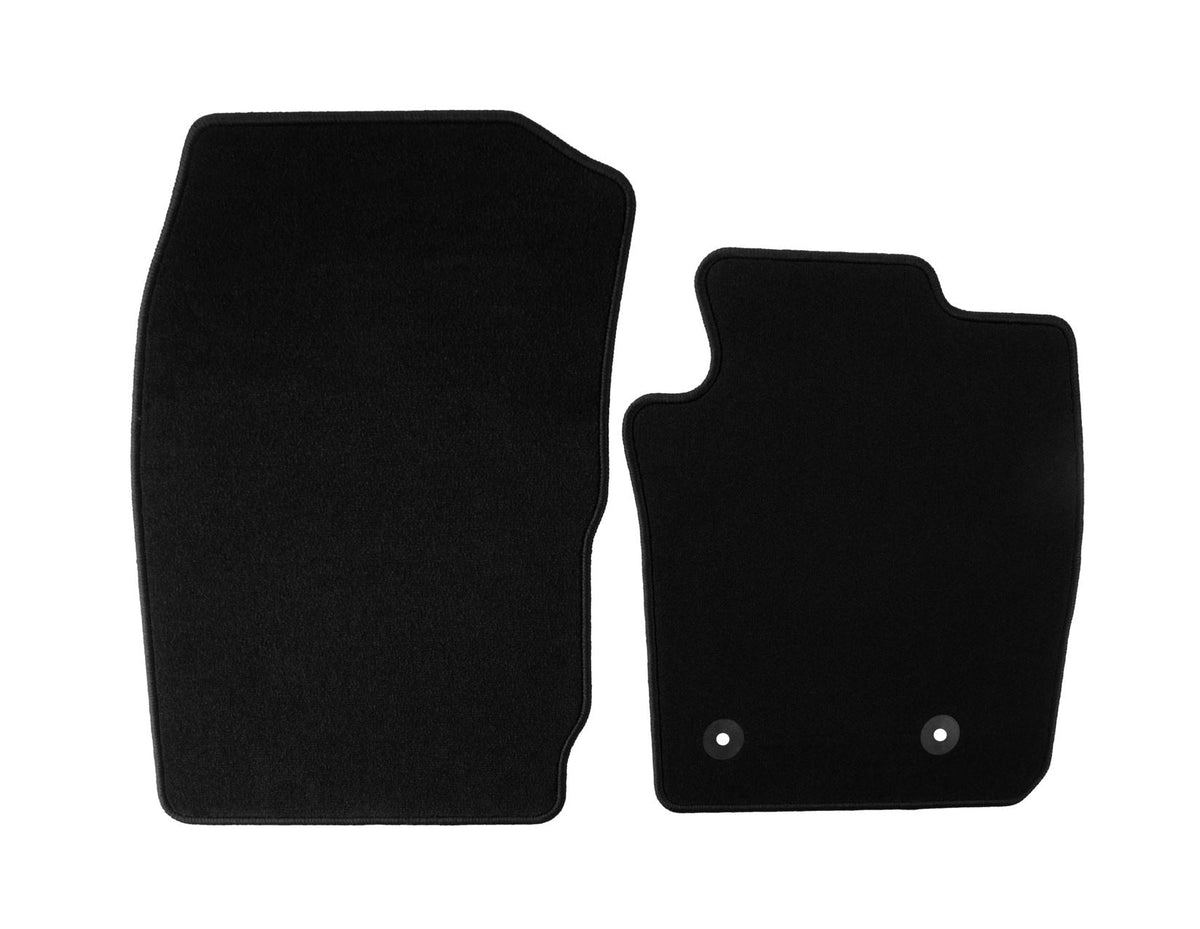 TRANSIT TOURNEO COURIER FRONT CARPET FLOOR MATS CONTOURED BLACK 2014-2023