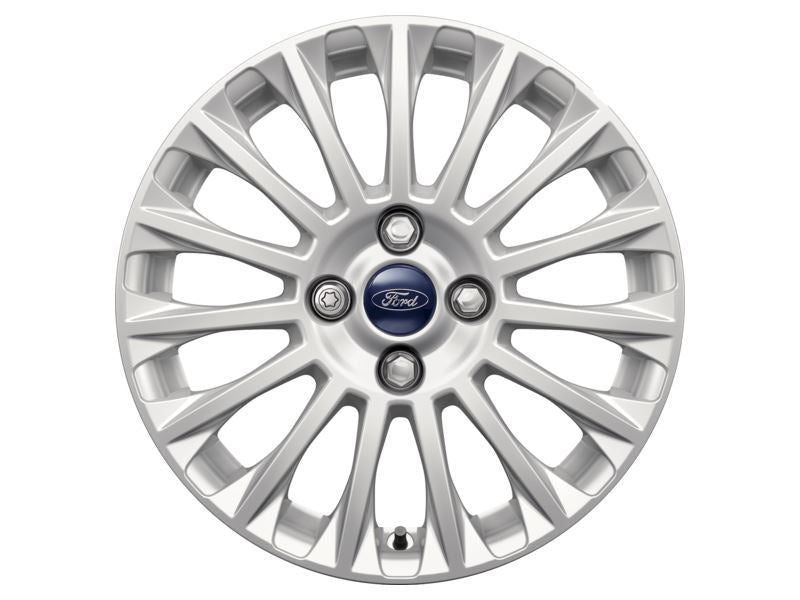 FIESTA 16" SET OF 4 ALLOY WHEEL 15-SPOKE DESIGN SPARKLE SILVER FINISH 2012-2019