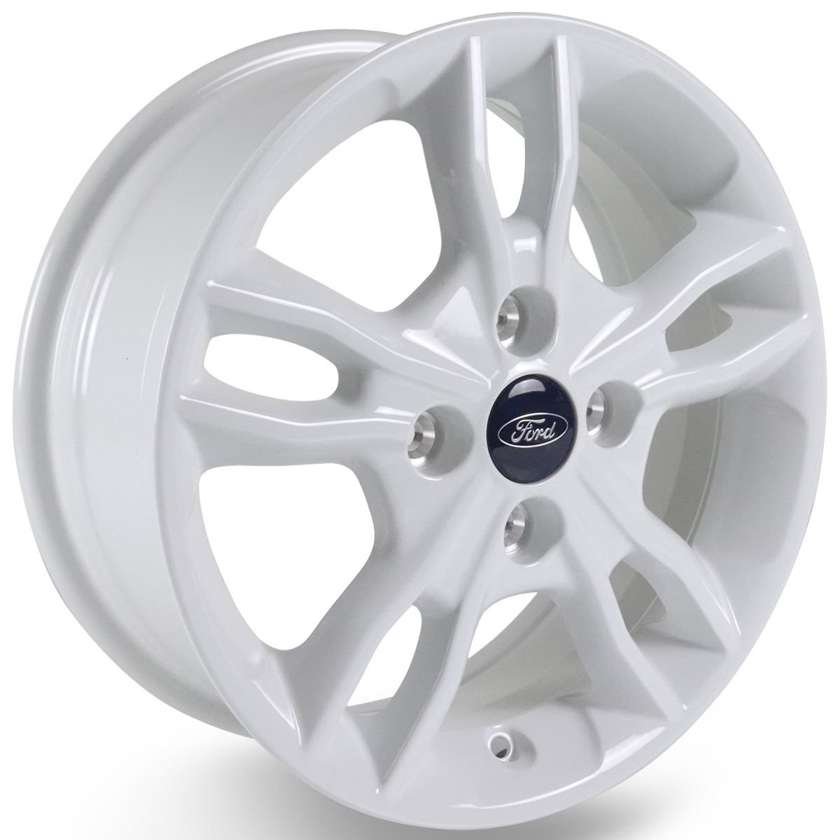 FIESTA 15" ALLOY WHEEL 5X2-SPOKE DESIGN FROZEN WHITE FINISH 2012-2019