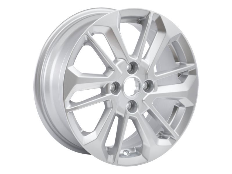 FIESTA 16" ALLOY WHEEL 6X2-SPOKE DESIGN SPARKLE SILVER FINISH 2017-2023 2512459