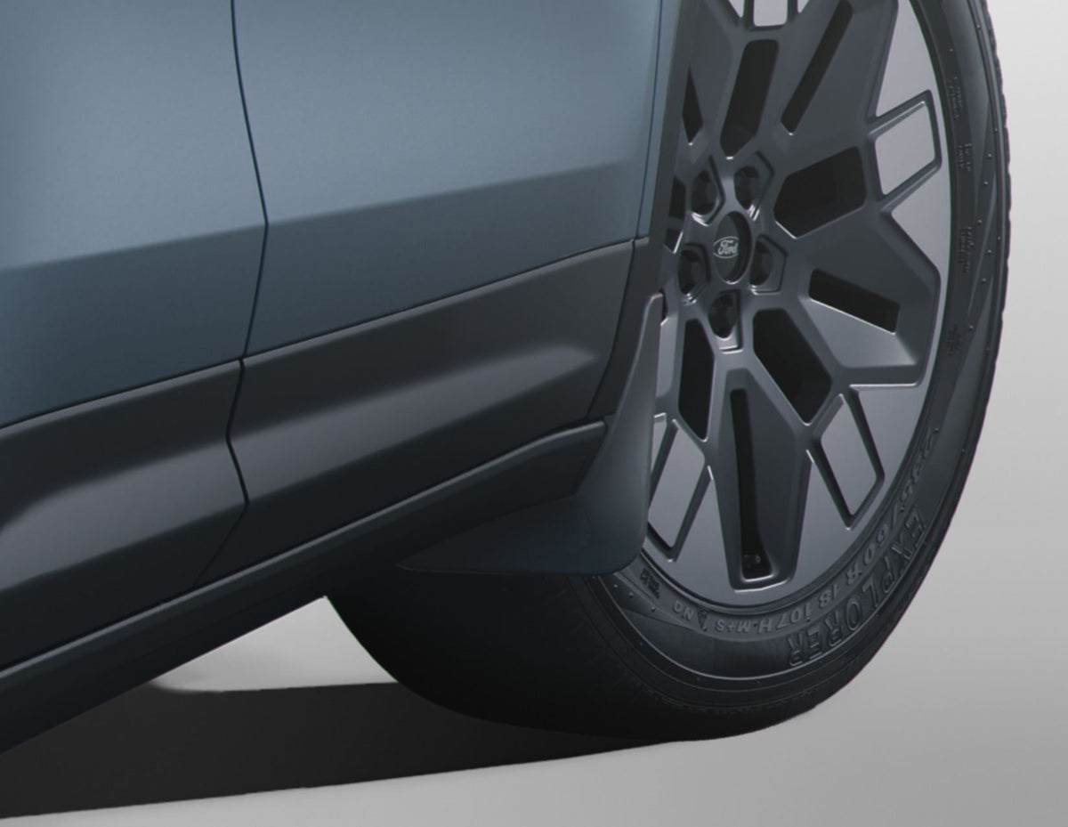 ALL-ELECTRIC EXPLORER FRONT MUD FLAPS CONTOURED SPLASH GUARDS 2024-ONWARDS