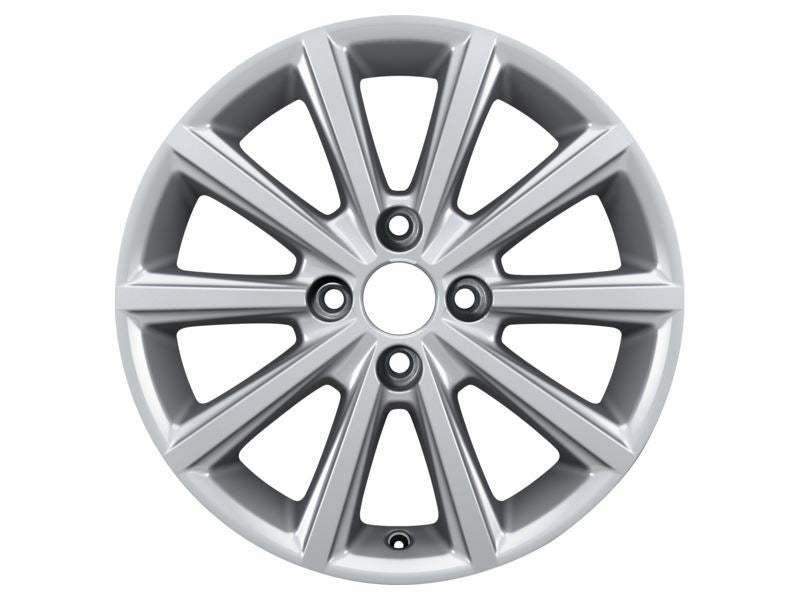 FIESTA 16" ALLOY WHEEL 10-SPOKE DESIGN SPARKLE SILVER FINISH 2012-2019