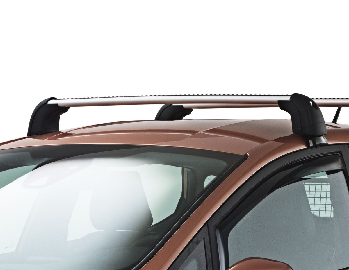 FIESTA 3-DOOR ROOF CROSS BARS ALUMINIUM LOCKABLE NON-PANORAMIC SILVER FINISH 2017-2023 2112681