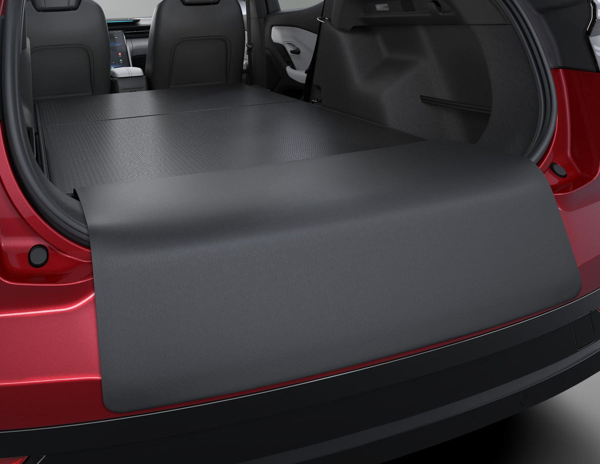 ALL-ELECTRIC CAPRI BOOT FLOOR LOAD COMPARTMENT MAT REVERSIBLE EXTENDABLE CARPET/RUBBER SURFACE WITH LOGO 2024-ONWARDS