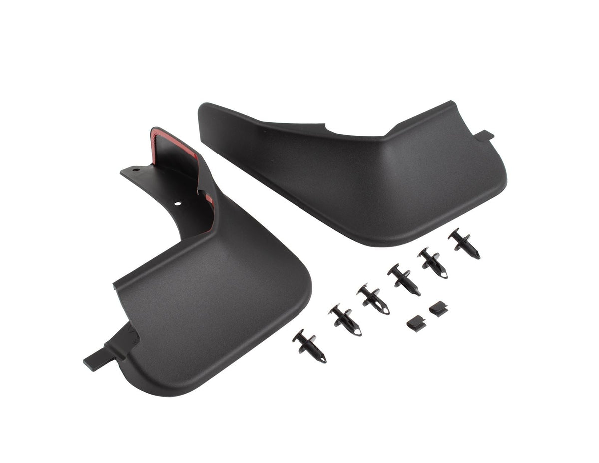 FIESTA FRONT MUD FLAPS CONTOURED SPLASH GUARDS BLACK 2017-2023