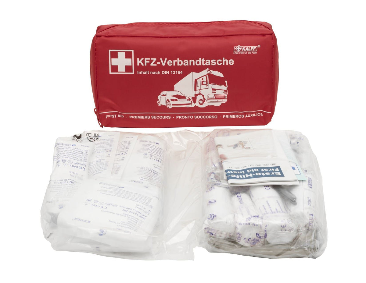 KALFF* FIRST AID KIT IN RED NYLON BAG,NANO